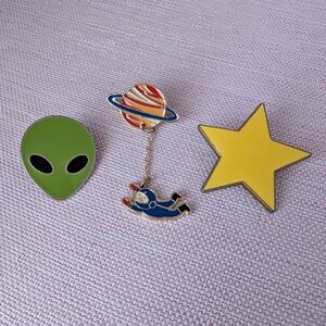 Space Themed Enamel pin set